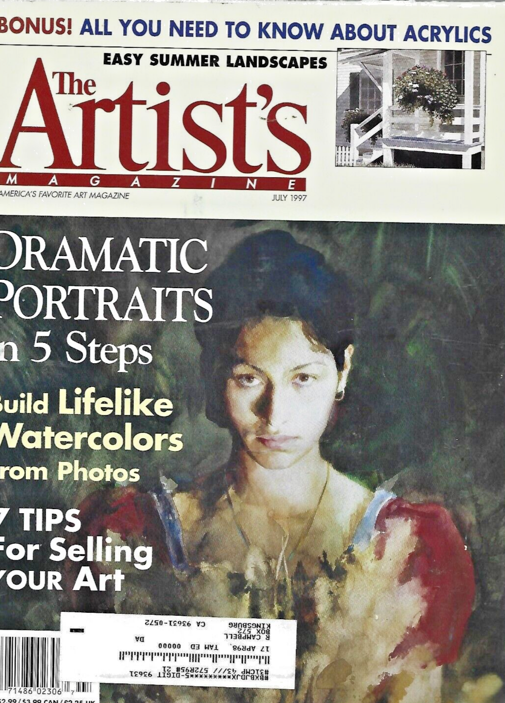 7-ARTIST'S MAGAZINES 1997 " JAN-FEB-MARCH-APRIL-MAY-SEPT-DEC                 B11