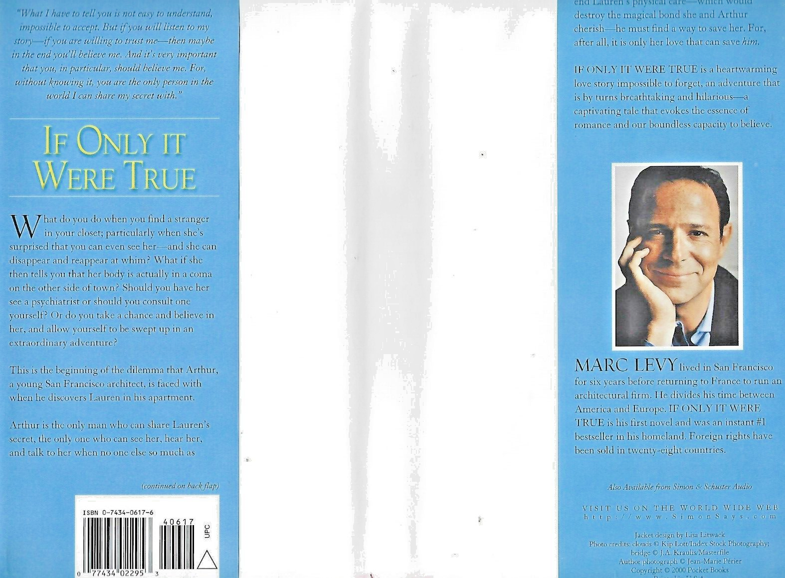 If Only It Were True 2000 HC by Marc Levy "Mint Condition"                  B-25
