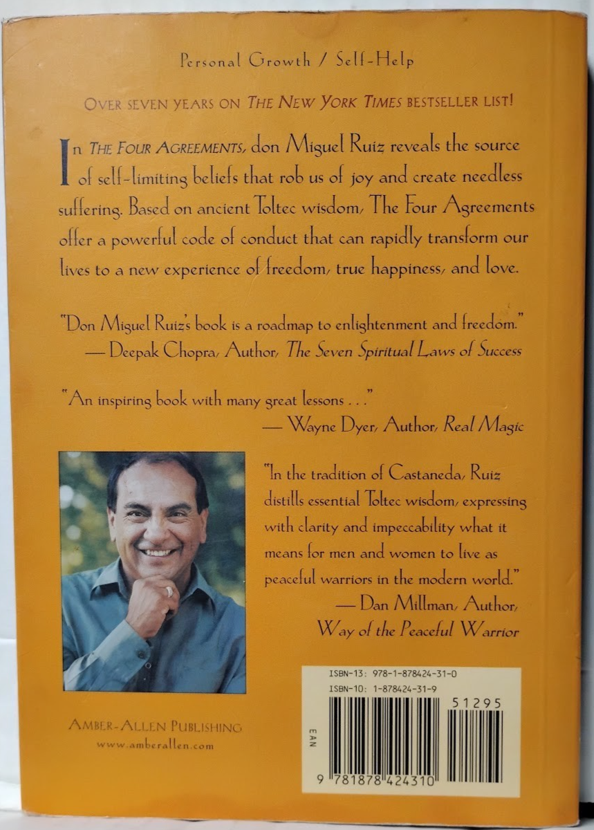 The Four Agreements 1997 P/B by Don Miguel Ruiz B-17