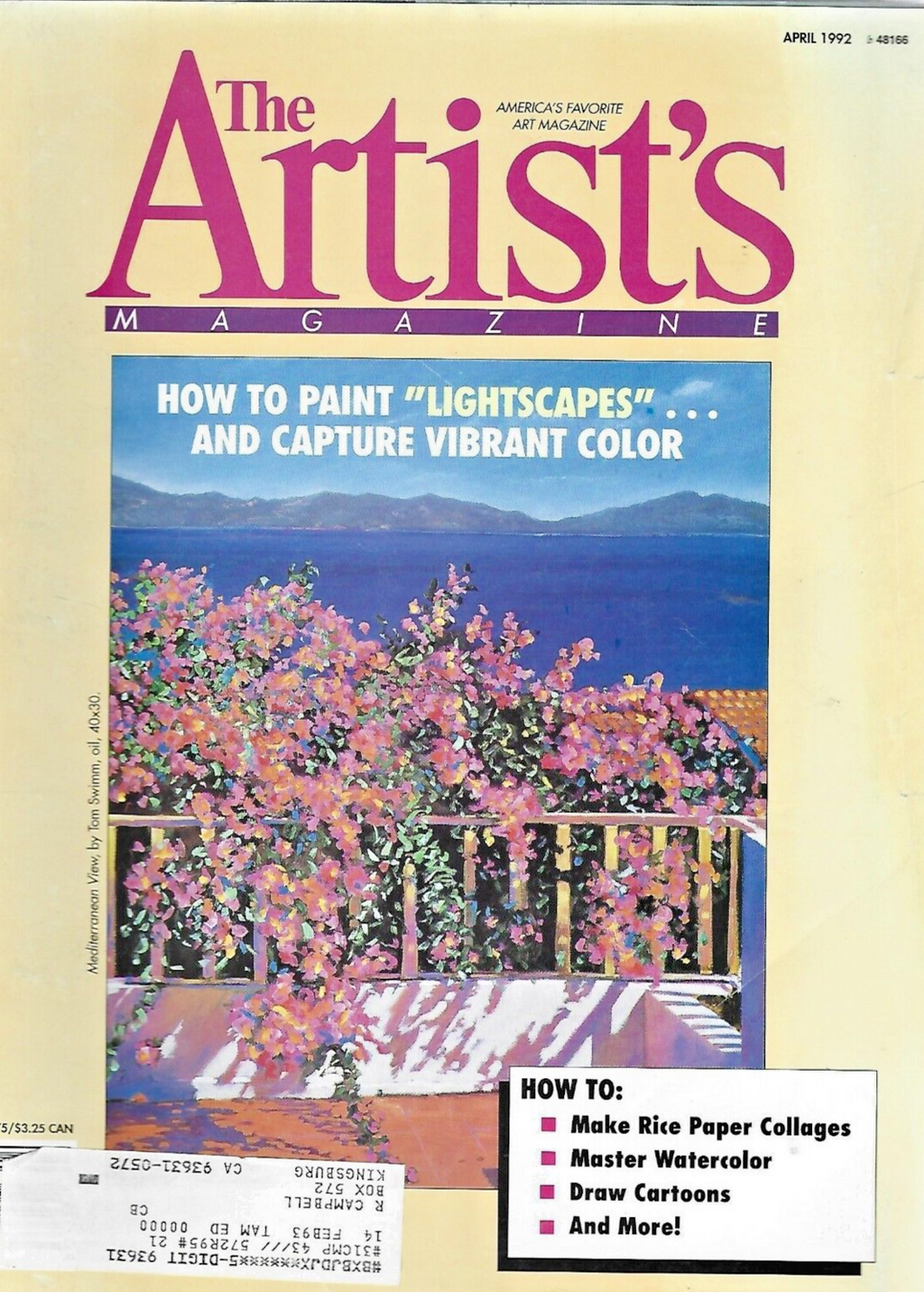 THE ARTIST'S MAGAZINE 1992 ( 12 ISSUES  JAN  THRU  DEC ) VG  B20