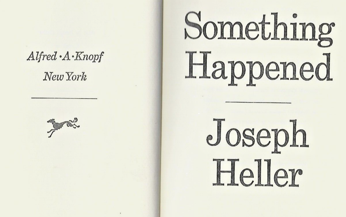 Something Happened 1974 HC by Joseph Heller  "Good "                         B-7