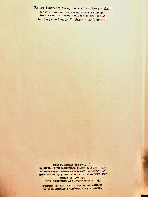 The Oxford Universal Dictionary On Historical Principles, 3rd Ed, 1944       B-1