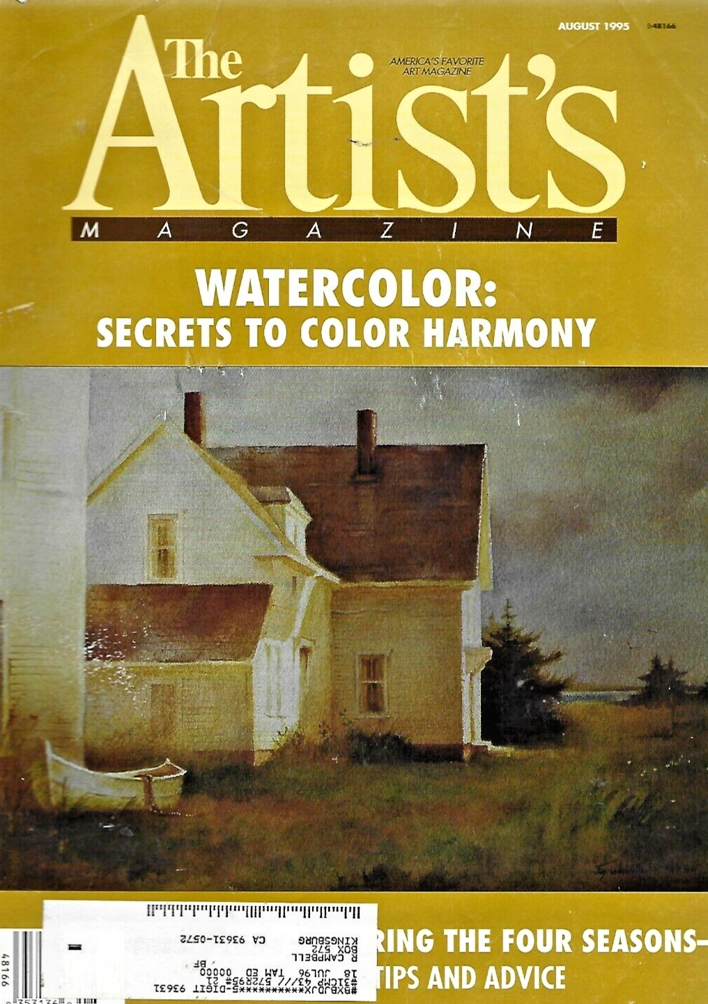 9- ARTIST'S MAGAZINES 1995 "JAN-FEB-MARCH-APRIL-MAY-JUNE-AUG-NOV-DEC          B3