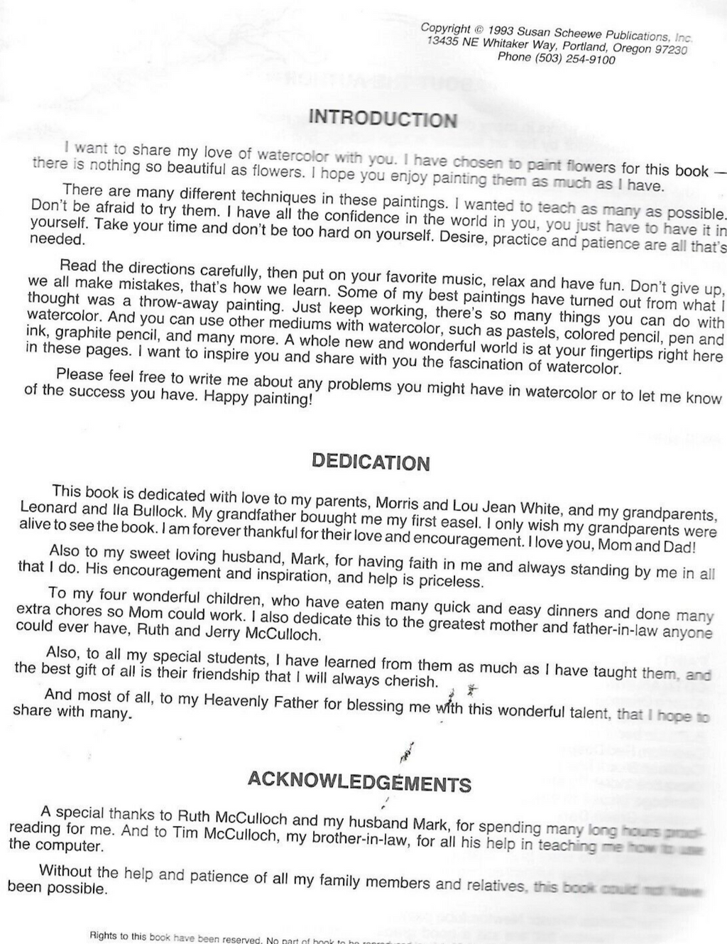 FLOWERS,RIBBON and Lace in Watercolor by Lynda McCulloch                     B-4