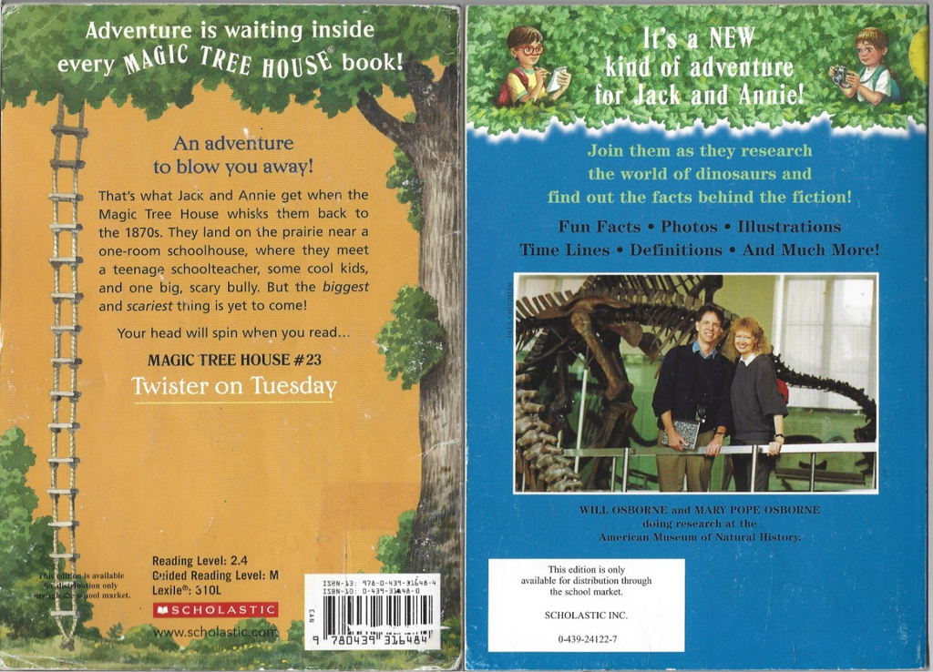 Magic Treehouse7,9,17,23 & Dinosaur Field Guide 1,by Mary Pope Osborne, PB  B32