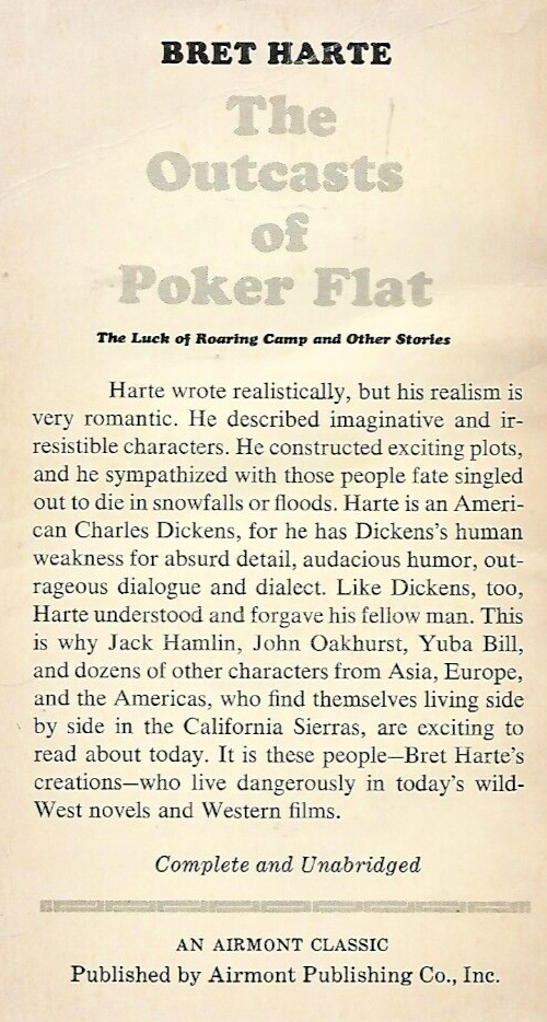 The Outcasts of Poker Flat 1964 Airmont Classic by Bret Harte               B-26