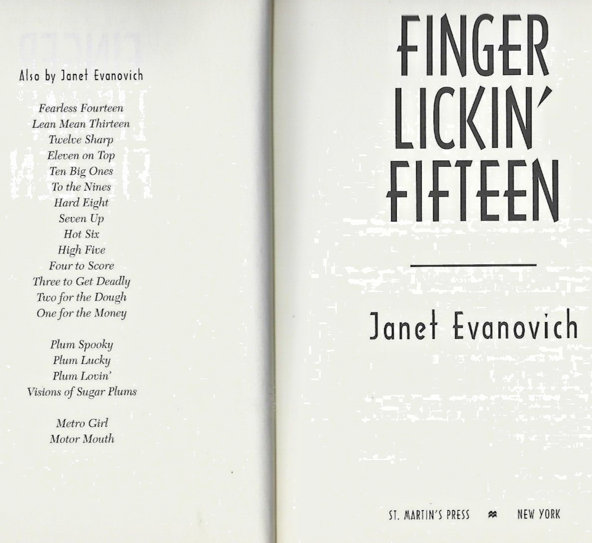 Finger Lickin Fifteen 2009 HC by Janet Evanovich                "Like New"   B-7