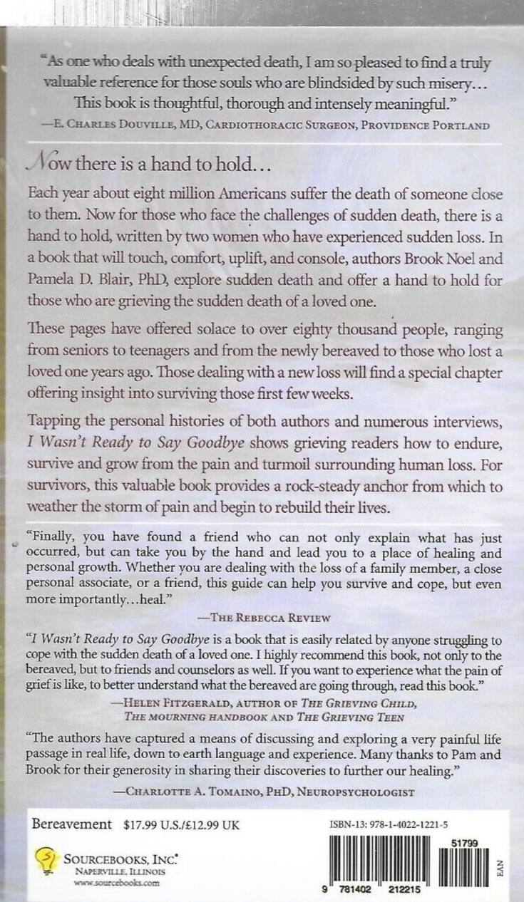 I Wasn't Ready to Say Goodbye by Noel & Blair VG B-16