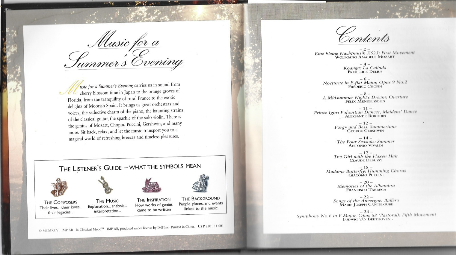 In Classical Mood, Music for a Summers Evening  b33