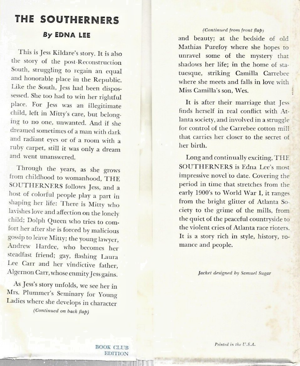 The Southerners 1953 HC by Edna Lee "VG'                                     B-5