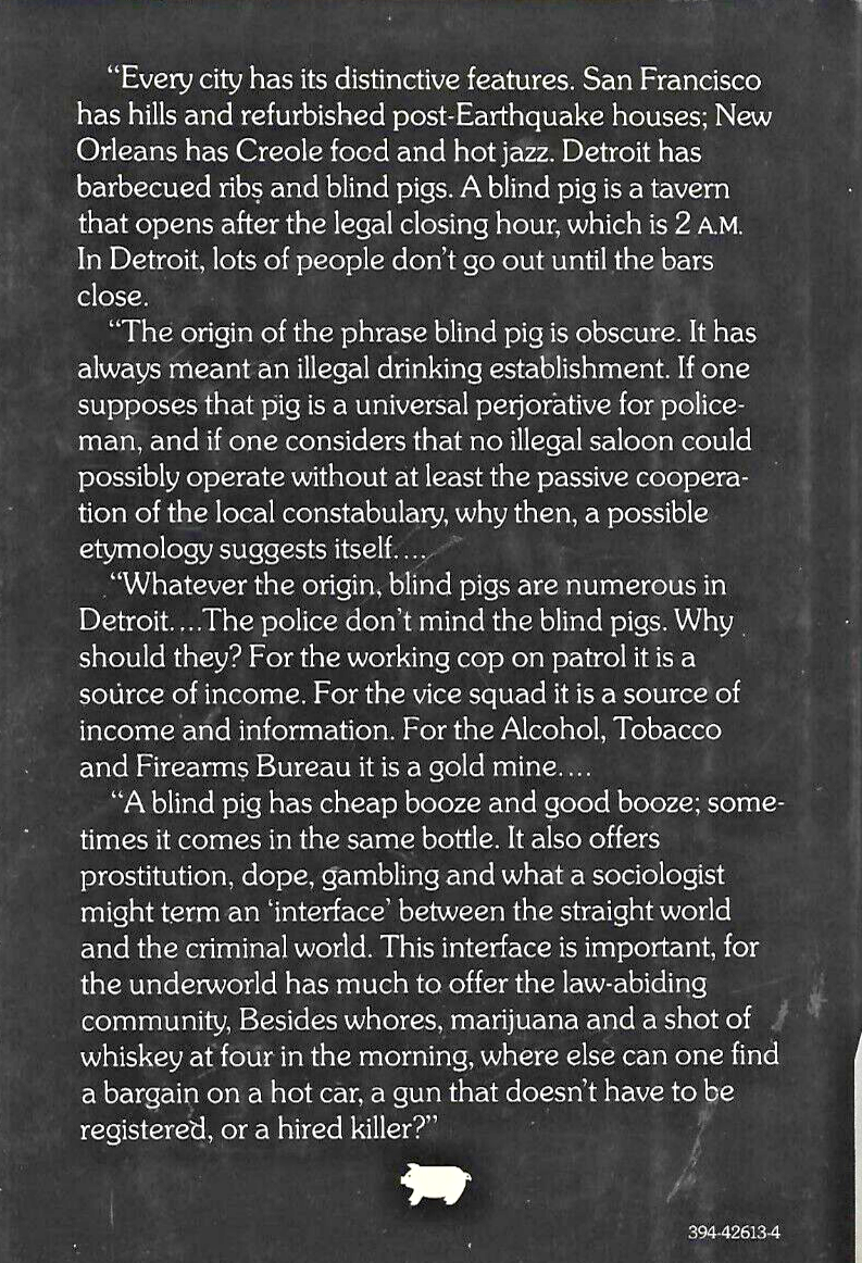 THE BLIND PIG by Jon A. Jackson 1978 H/C 1st Edition                      Box #5