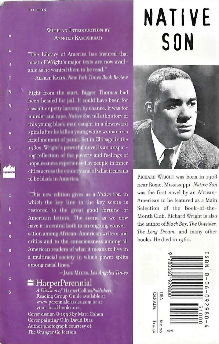 Native Son by Richard Wright (1993, Trade Paperbac                           B-2