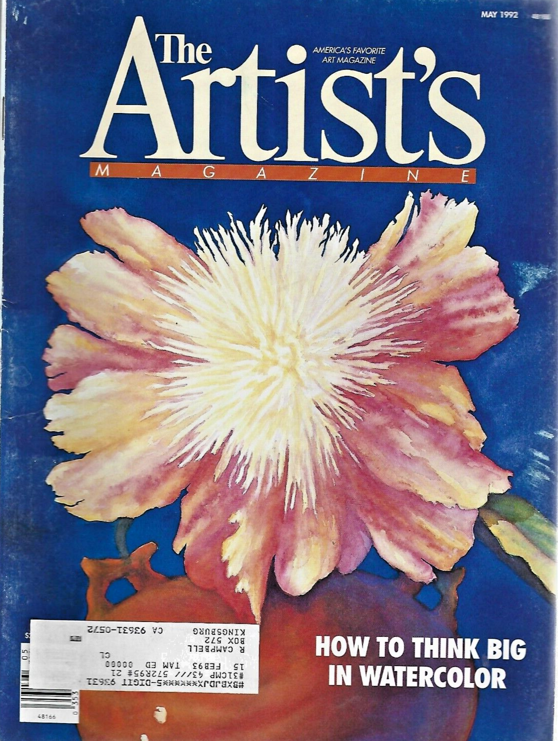 THE ARTIST'S MAGAZINE 1992 ( 12 ISSUES  JAN  THRU  DEC ) VG  B20
