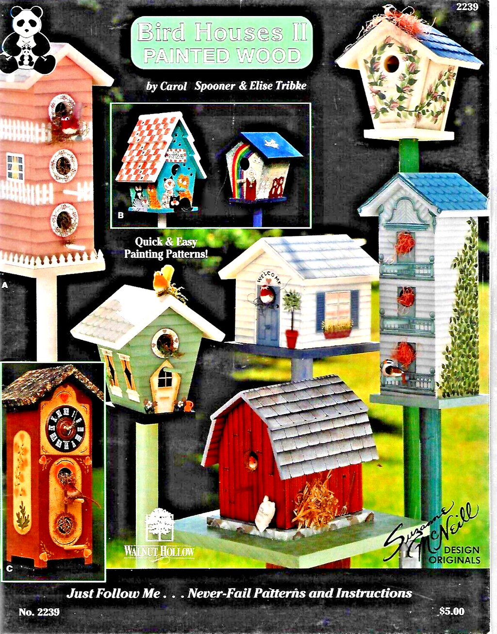 BIRD HOUSES II PAINTED WOOD/ Carol Spooner 1991                             B-18