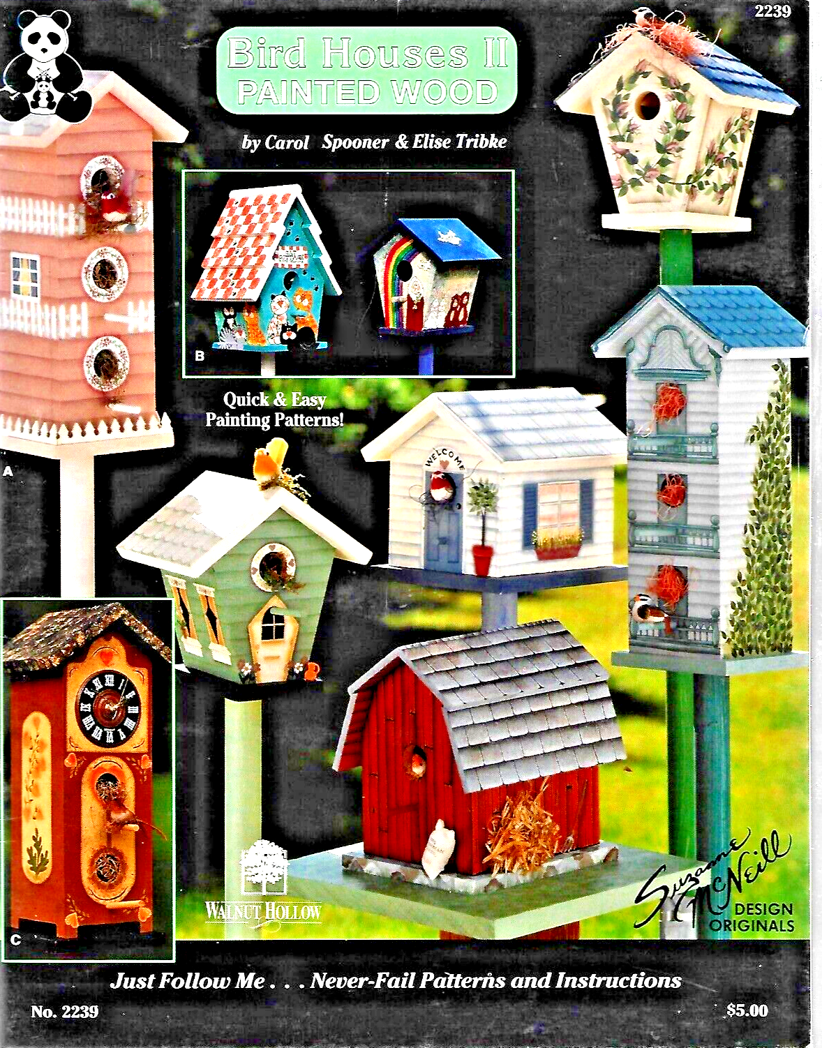 BIRD HOUSES II PAINTED WOOD/ Carol Spooner 1991                             B-18