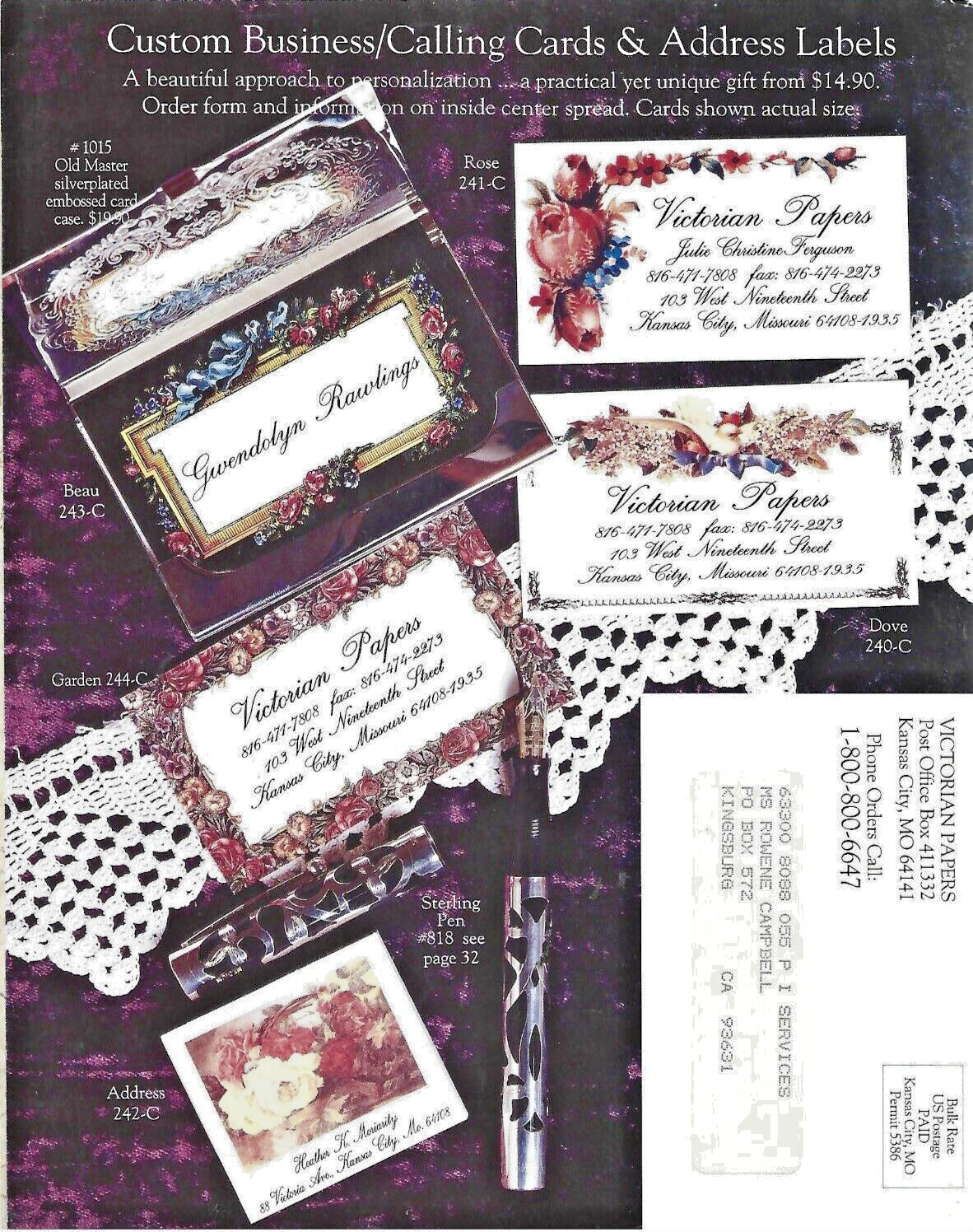 VICTORIAN PAPERS MAGAZINE 1993          B-1