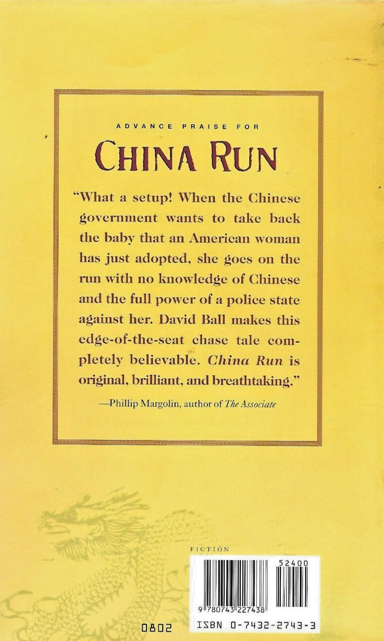 CHINA RUN by David Ball 2002 H/C                                             B-7