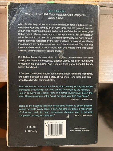 A Question of Blood  PAPERBACK                                               B-3