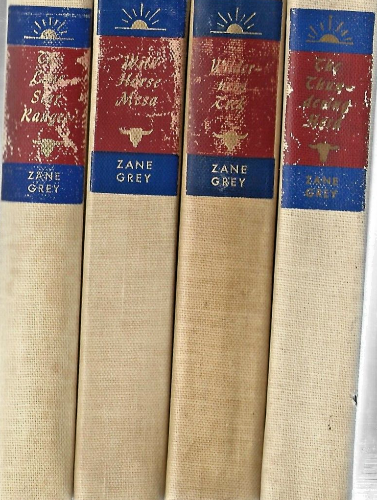 4-ZANE GREY BOOKS H/C (See Sellers Description for Titles)                  L-40