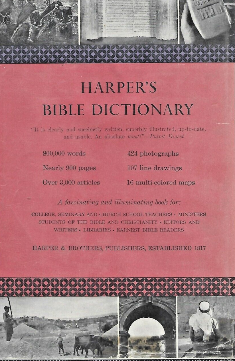 VTG 1961 Harper's Bible Dictionary  Madeleine & J. Lane Miller HC           B-24