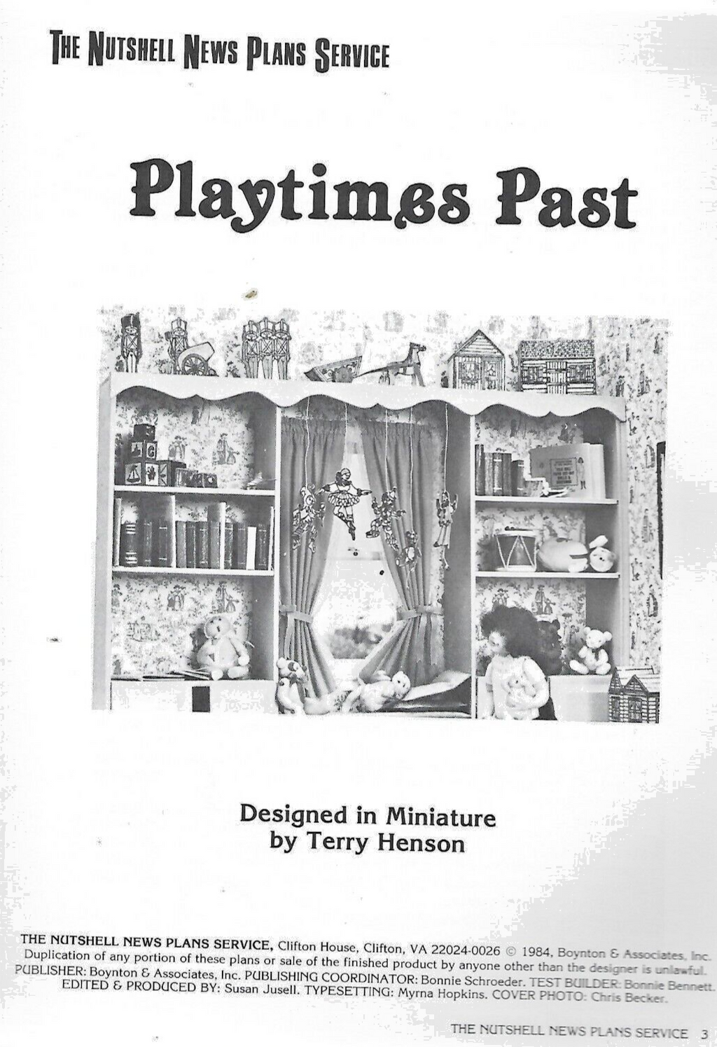 PLAYTIMES PAST 1984 by Terry Henson Paperback             "Very Good"       B-18