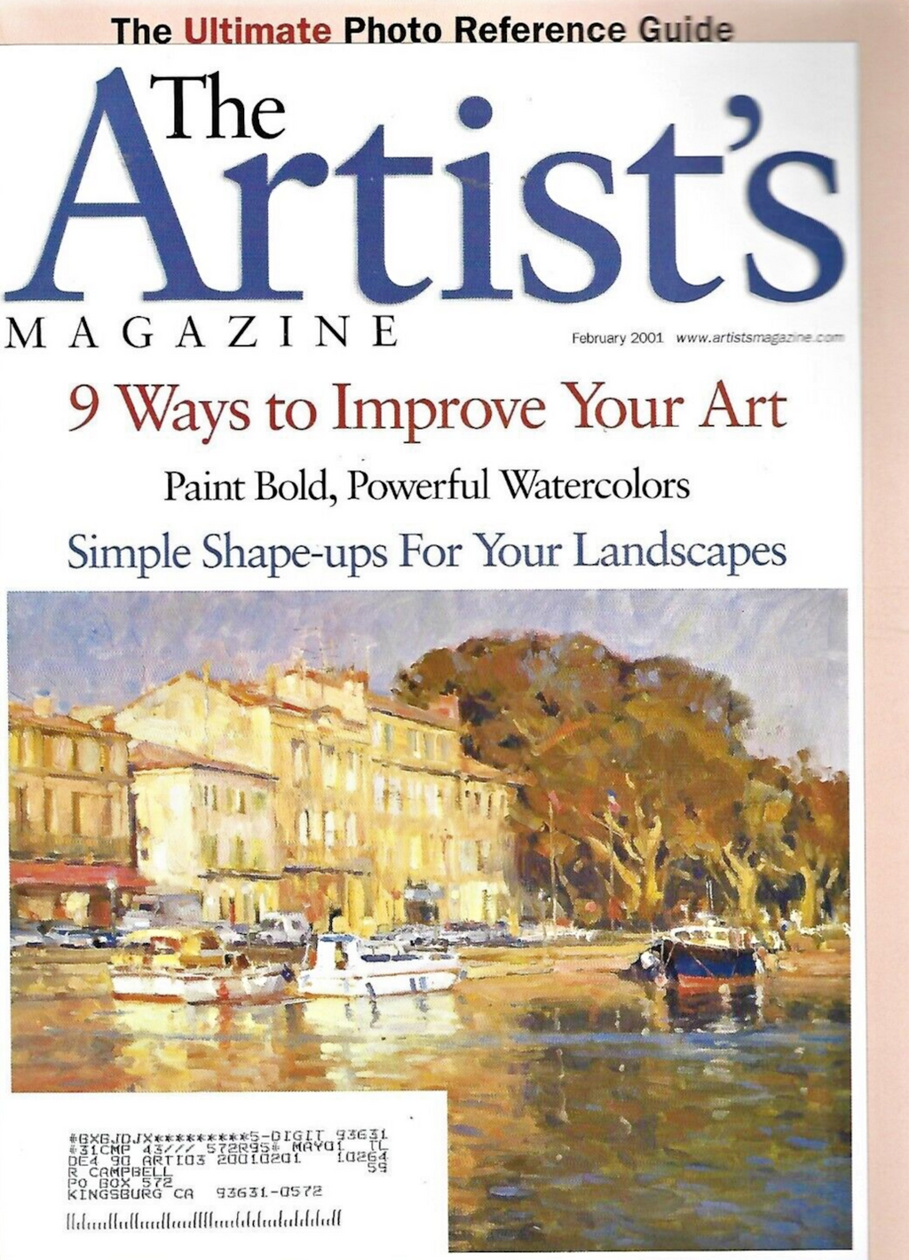 THE ARTIST'S MAGAZINE " MAY 1986- JULY 1986-FEBRUARY 2001- MARCH 2001 "     B-13