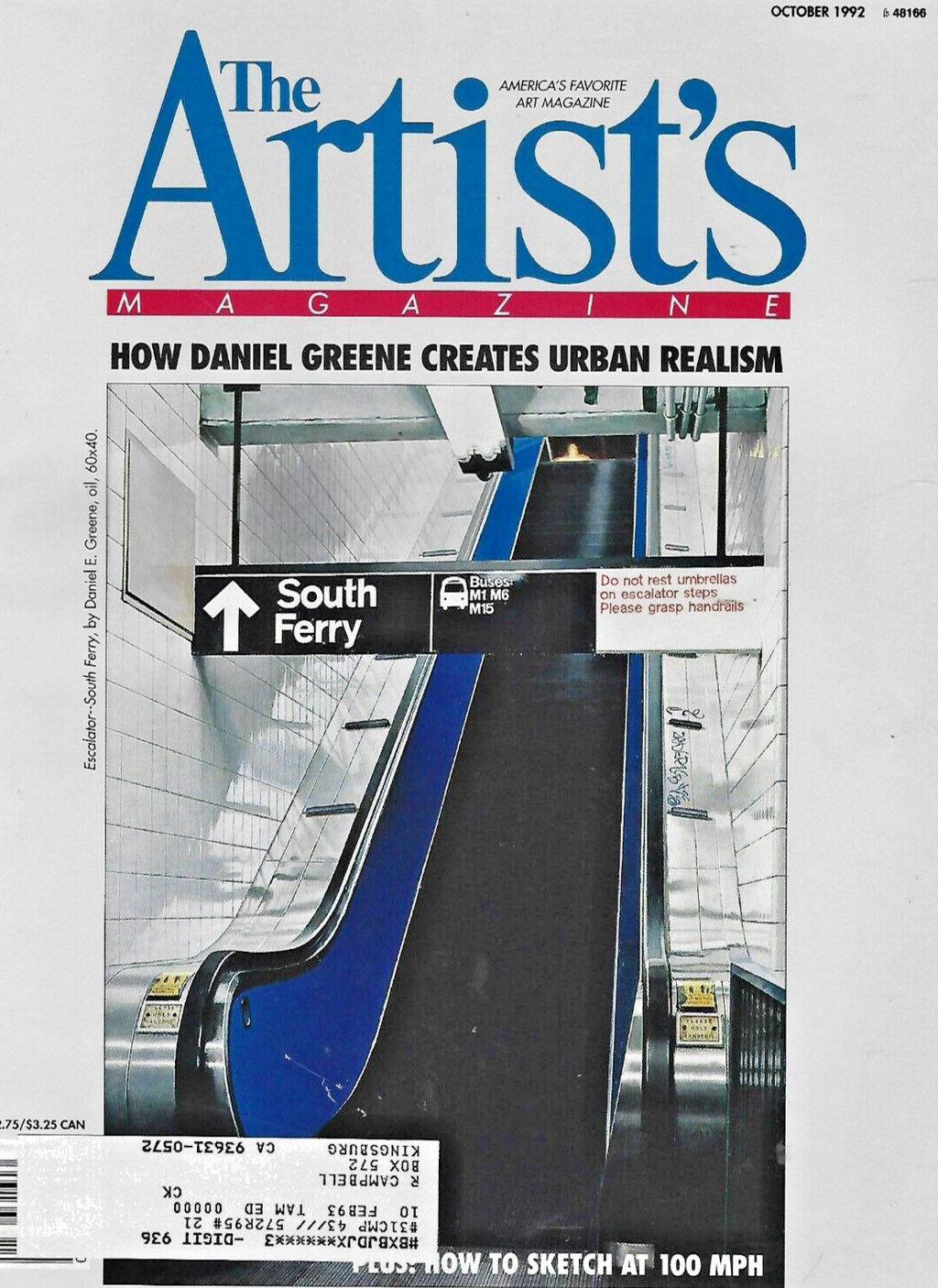 THE ARTIST'S MAGAZINE 1992 ( 12 ISSUES  JAN  THRU  DEC ) VG  B20