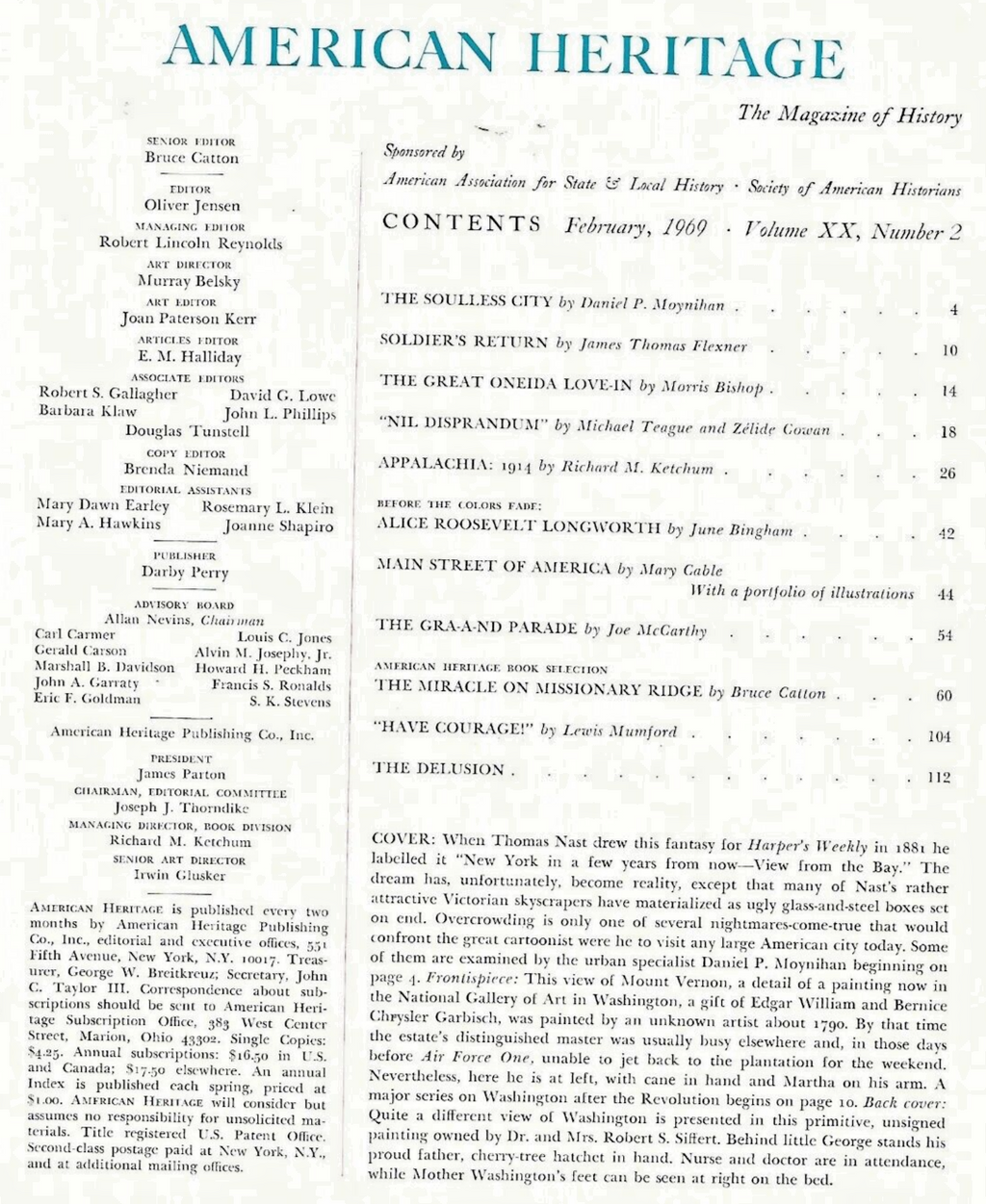 AMERICAN HERITAGE MAGAZINE February 1969                                    B-13