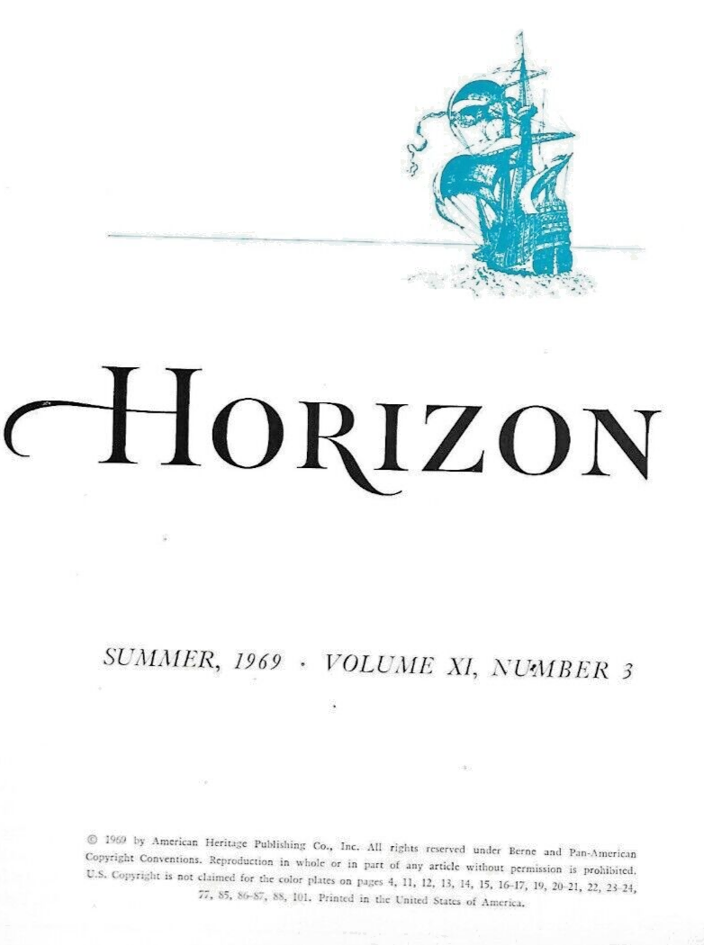 3-HORIZON MAGAZINES H/C Sprin/Summer?Autumn  1969   VG to Like New