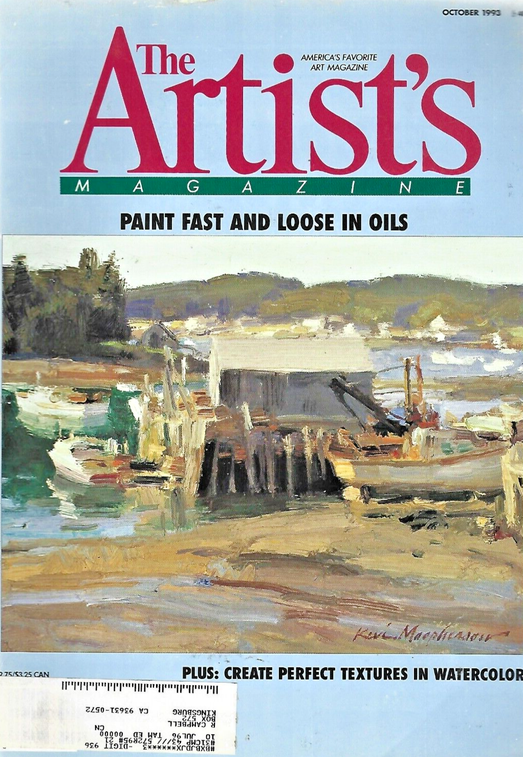 THE ARTIST'S MAGAZINE (11 Paperbacks 1993 Jan thru Nov)                     B-13
