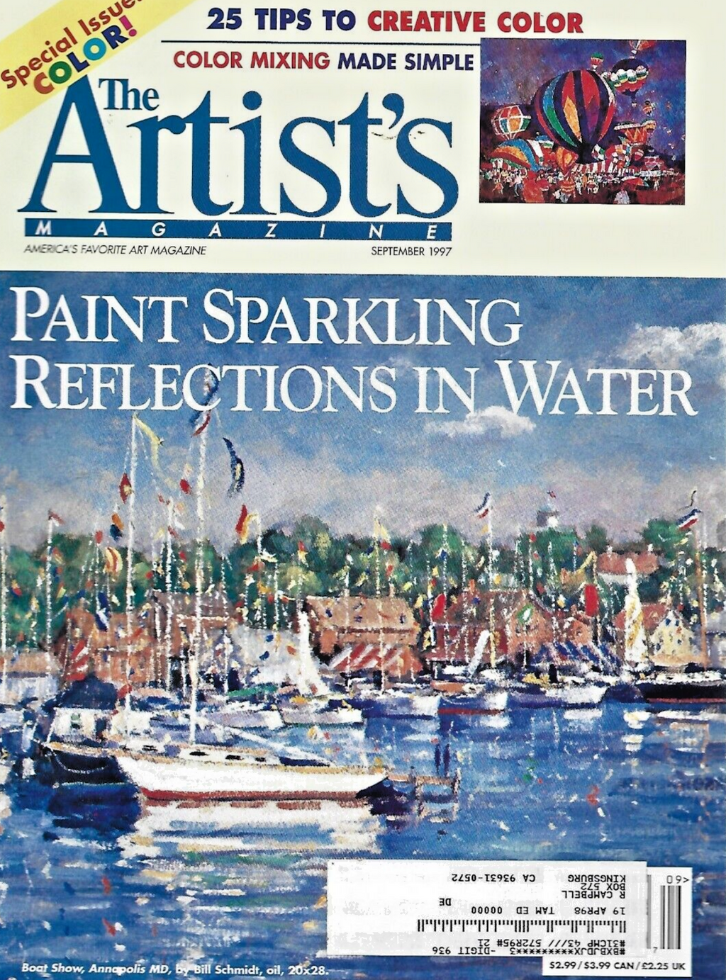 7-ARTIST'S MAGAZINES 1997 " JAN-FEB-MARCH-APRIL-MAY-SEPT-DEC                 B11