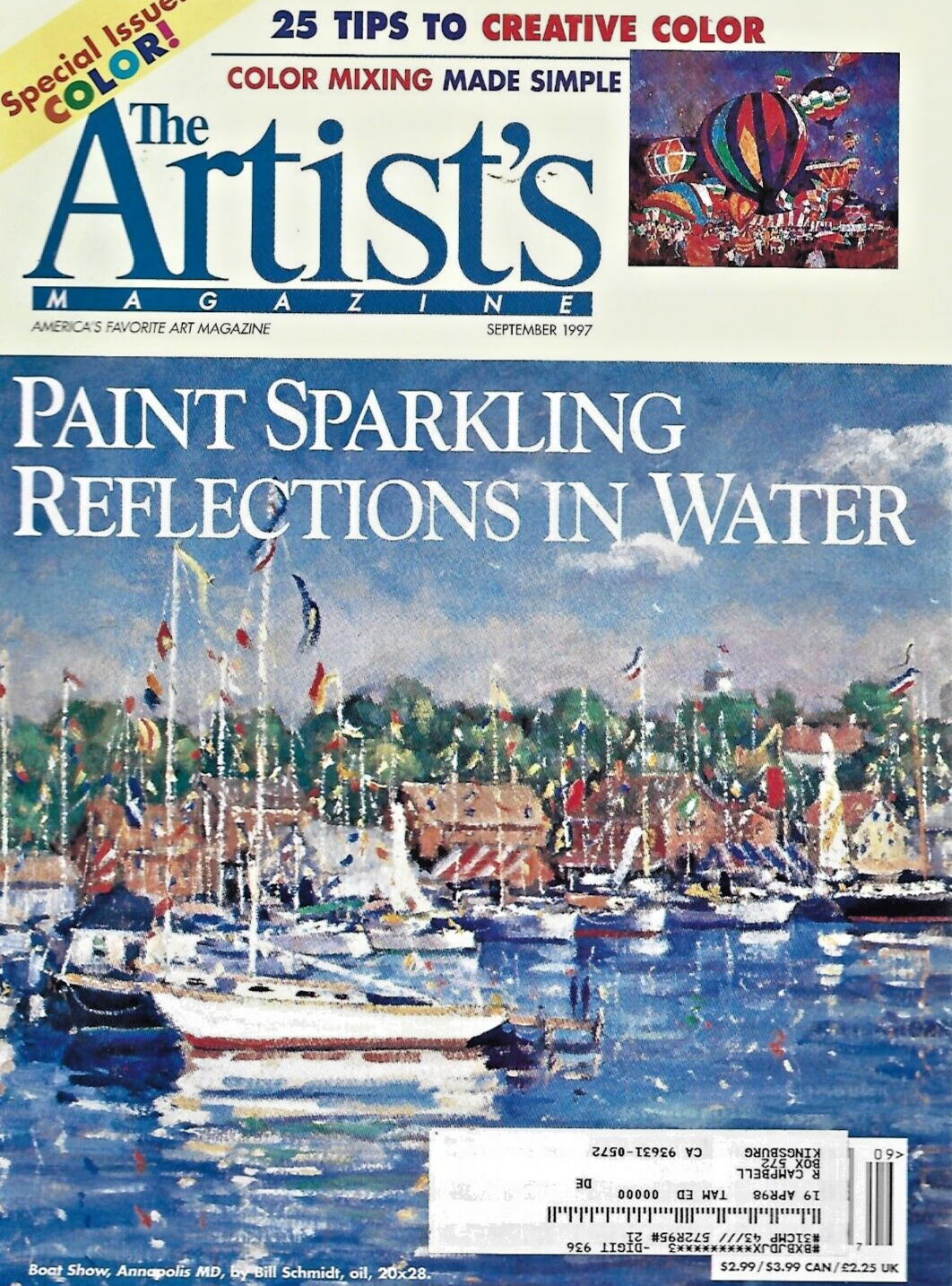 7-ARTIST'S MAGAZINES 1997 " JAN-FEB-MARCH-APRIL-MAY-SEPT-DEC                 B11