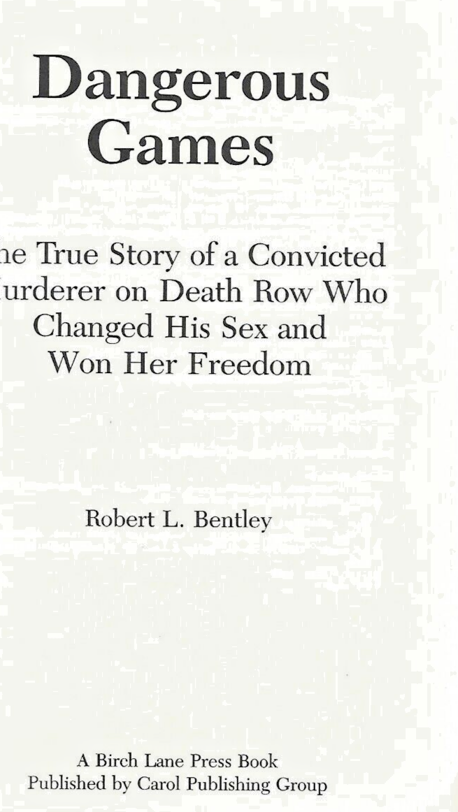 DAGEROUS GAMES by Robert L Bentley 1993 H/C                                  B-7