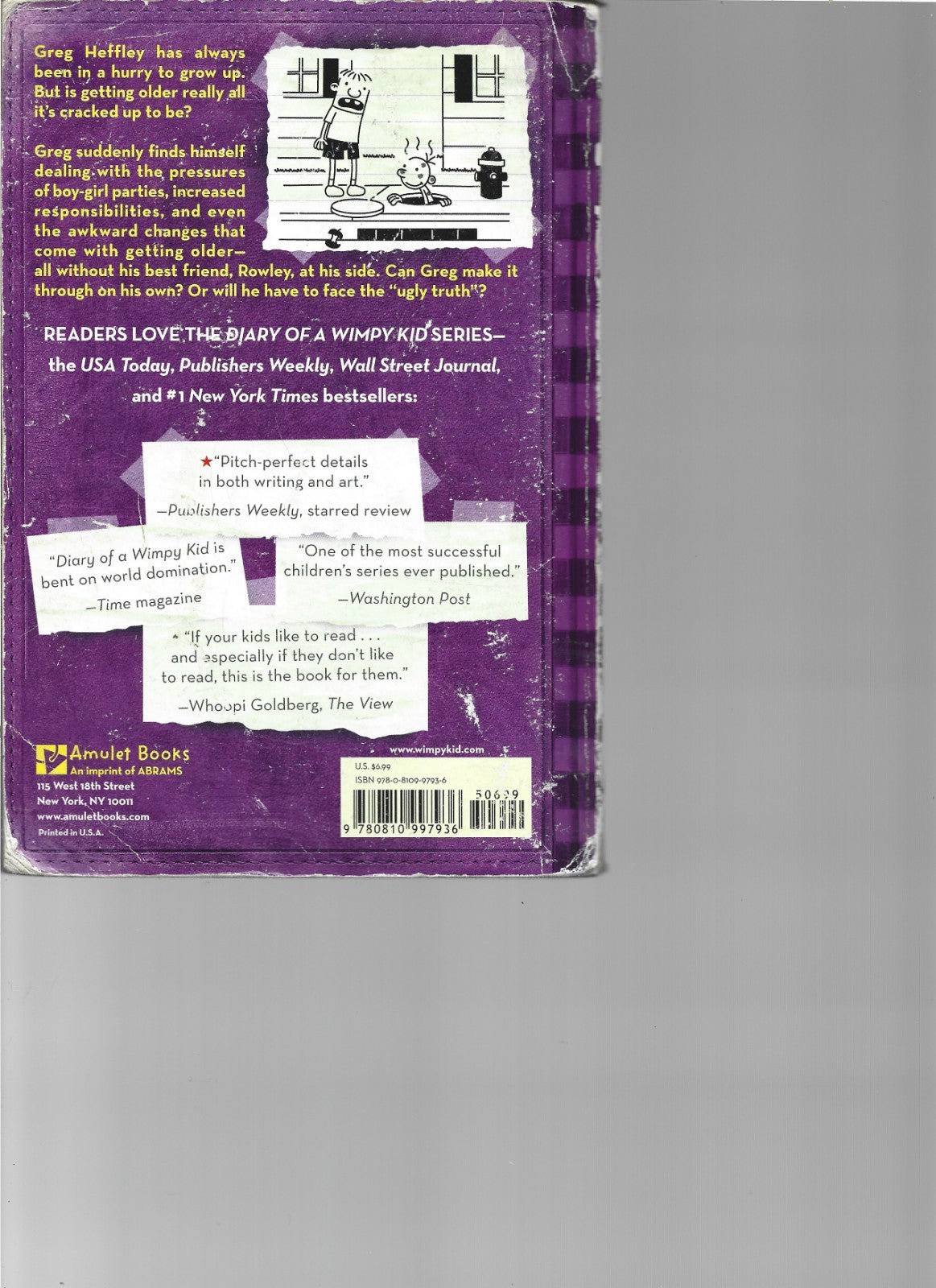 Diary of a Wimpy Kid, The Ugly Truth- PPB BY Jeff Kinney B32