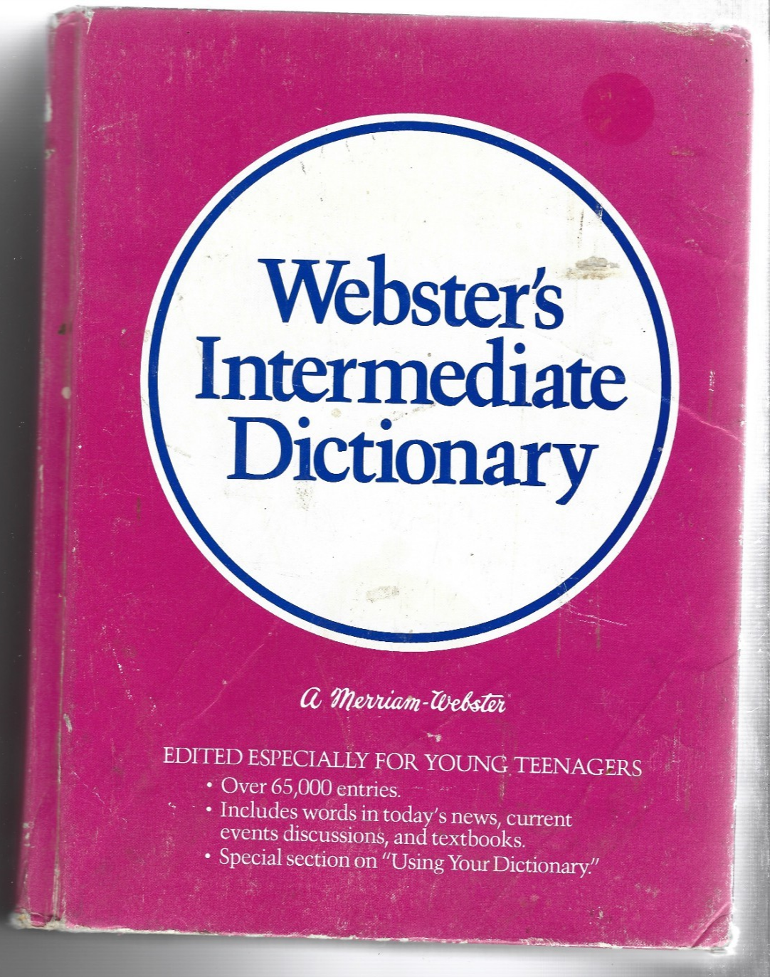 Webesters Intermediate Dictionary 1986 HC- Box B18