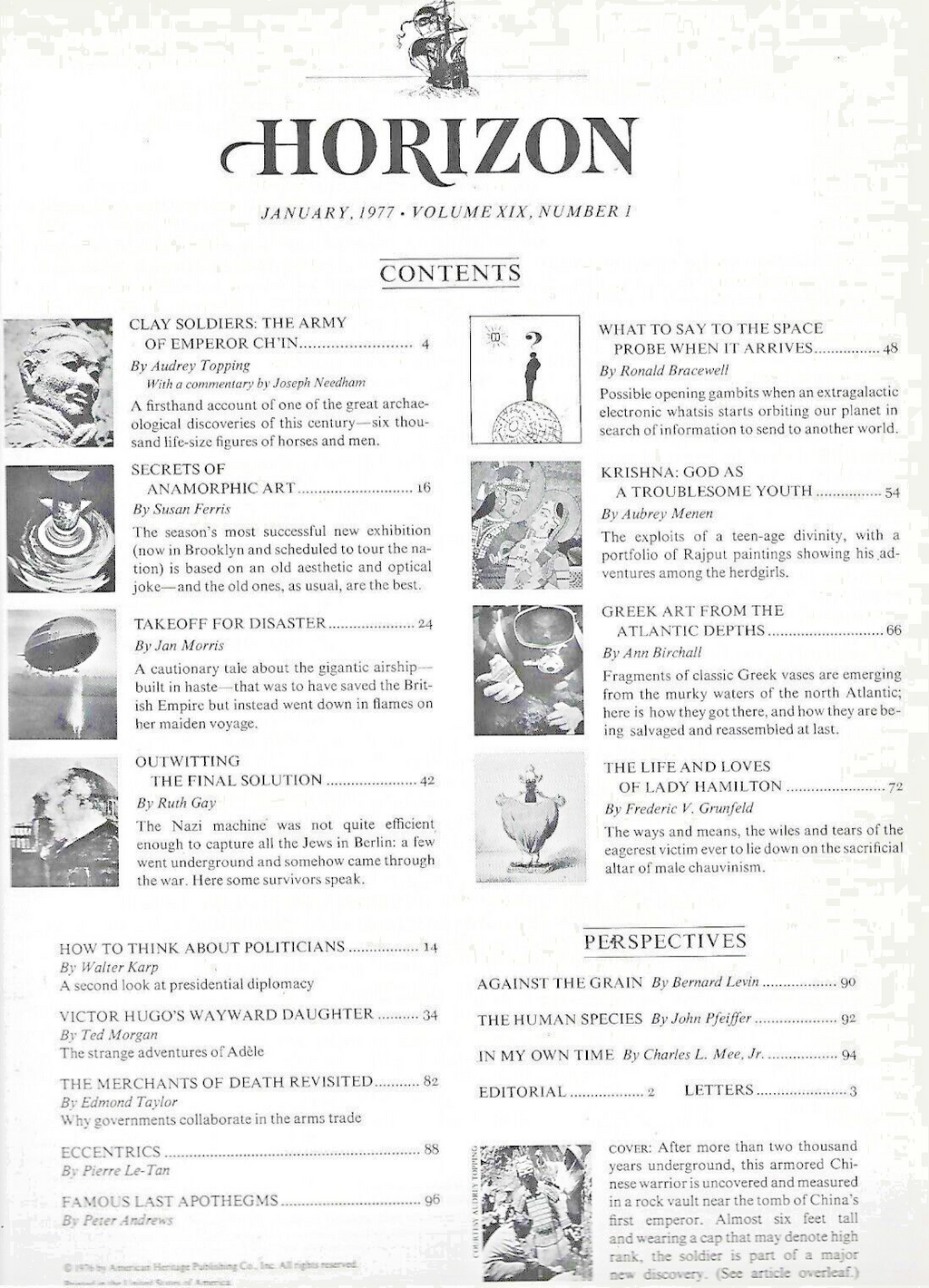 3 - HORIZION MAGAZINES HC 1977 (See Sellers Description)        B=21        L-31