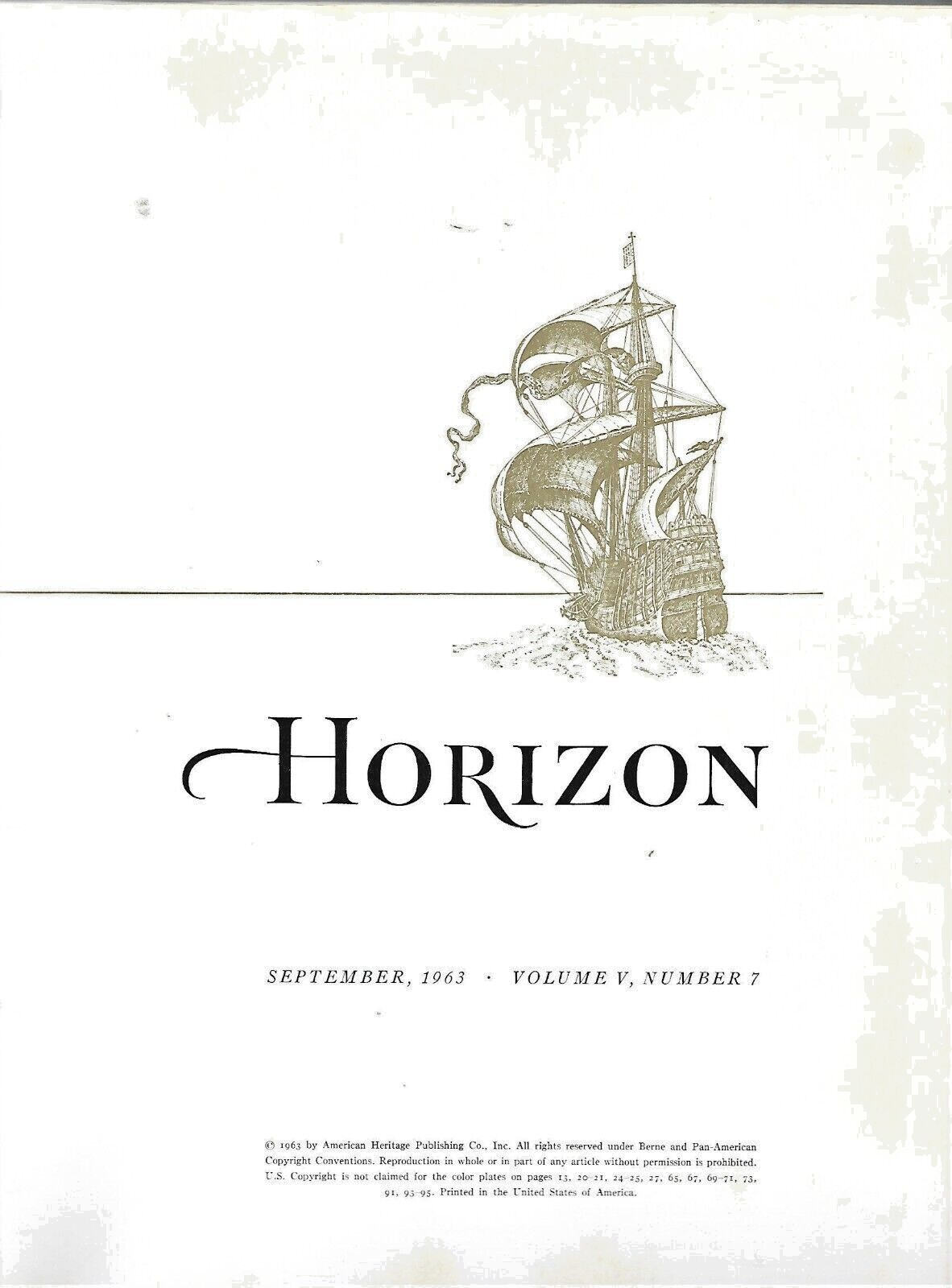 4 HORIZON MAGAZINES 1968 H/C (MAY-SEPT-AUTUMN-WINTER)                       B-13