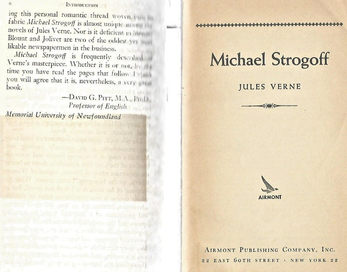 2-Airmont Classics Michael Strogoff by J Verne/ Last of Mohicans            B-26