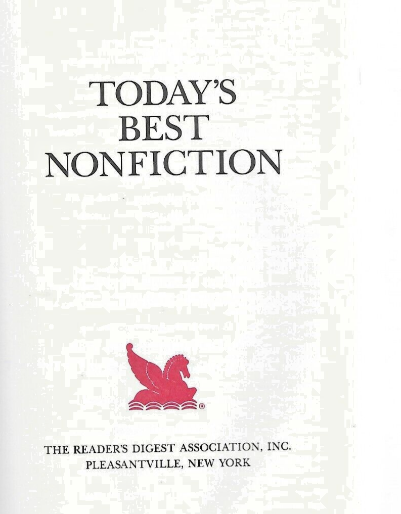 TODAYS BEST NONFICTION by Bob Woodward 1991 H/C                             B-11