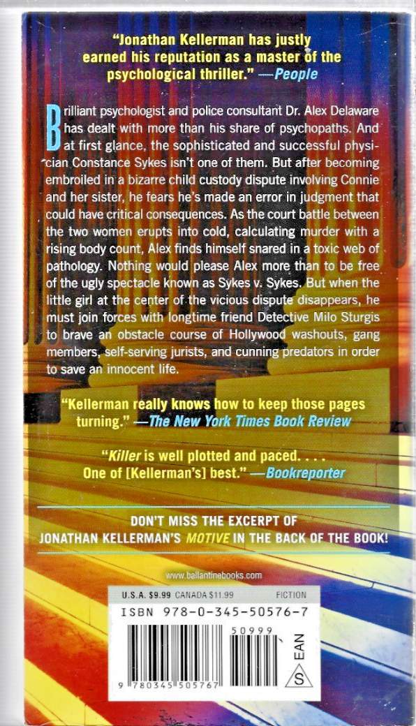 Killer by Jonathan Kellerman, PAPERBACK  B31