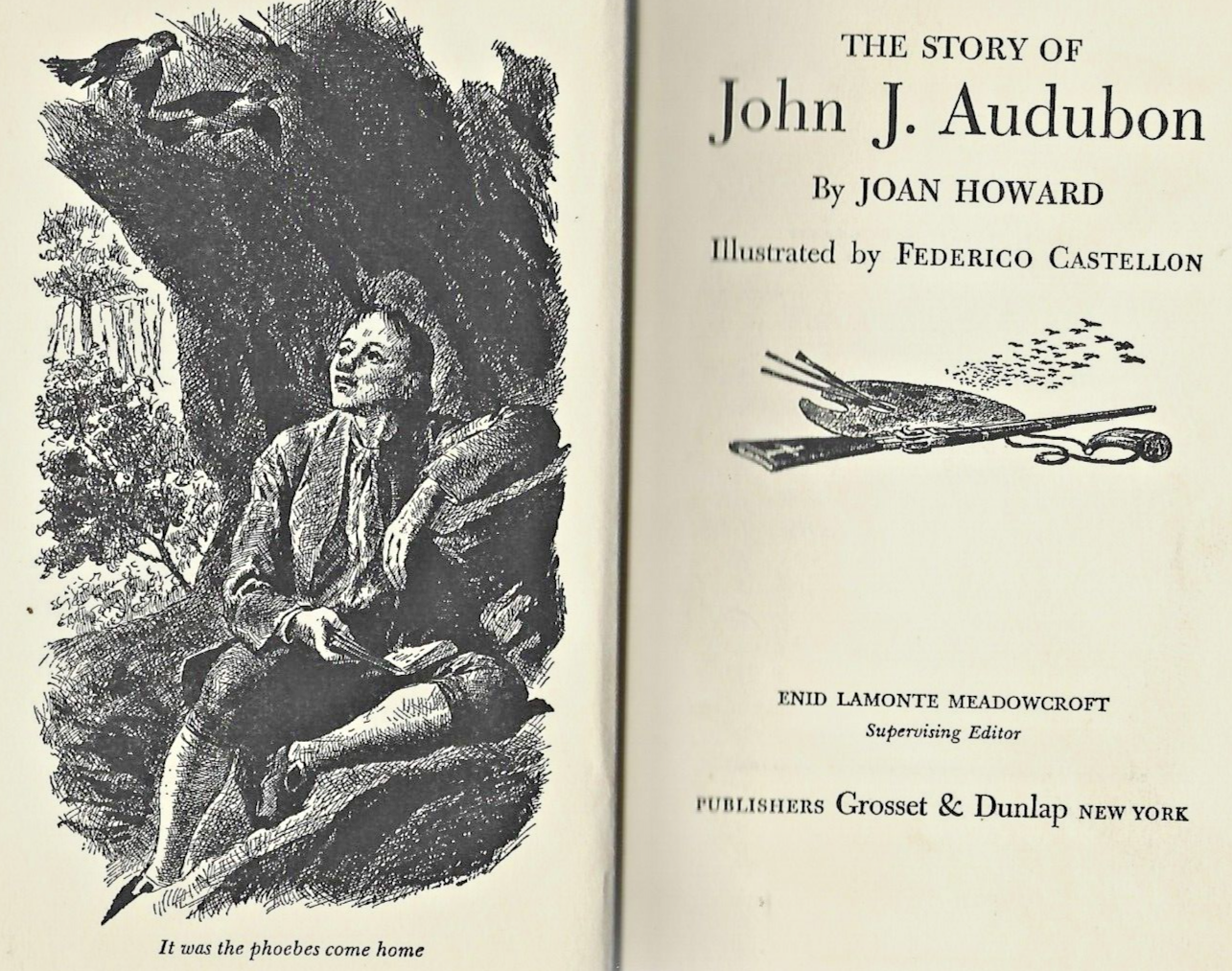 The Story of John J Audubon by Joan Howard 1954 HC:Very Good"                B-2