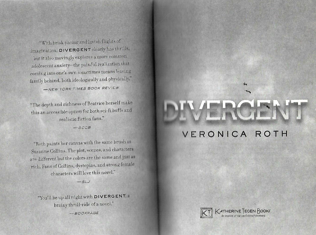 Divergent Ser.: Divergent by Veronica Roth (2012, Trade Paperback)           B-3