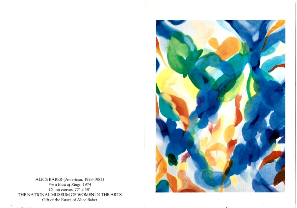 THE NATIONAL MUSEUM OF WOMEN IN THE ARTS POSTCARDS, FOLDED  B32