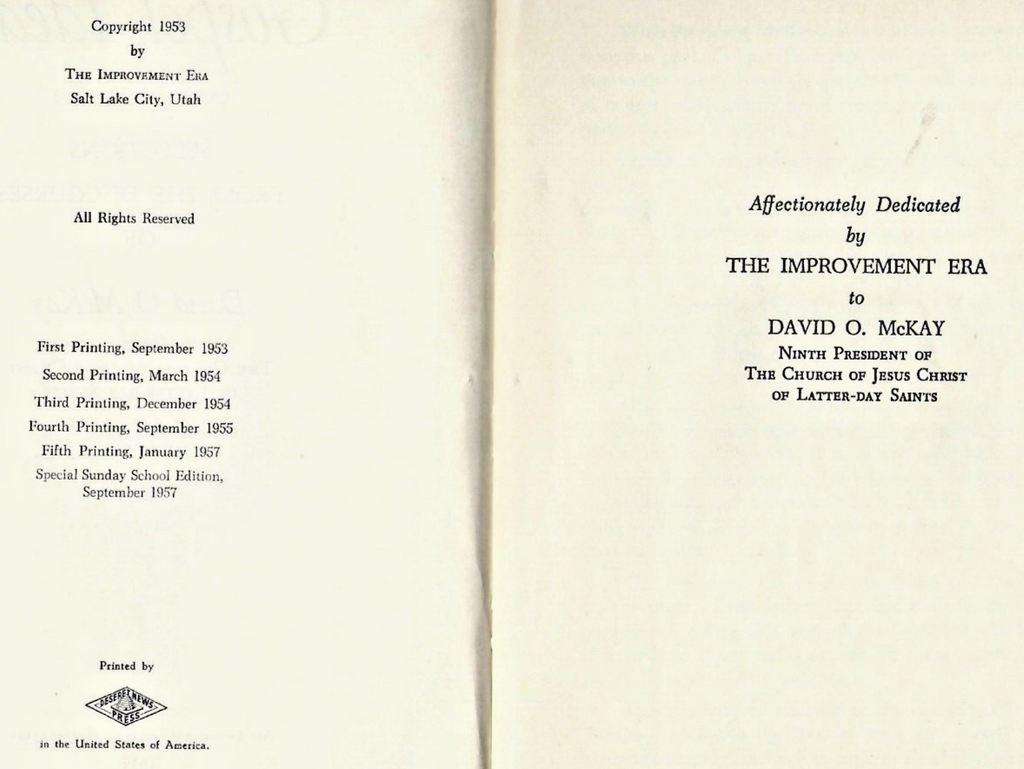 Gospel Ideals 1953 Vintage HC Book LDS by David O. McKay                    B-29