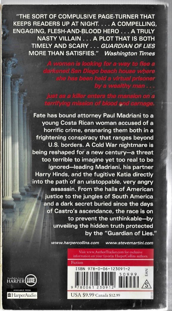 Guardian of Lies : A Paul Madriani Novel by Steve Martini, PB,B31