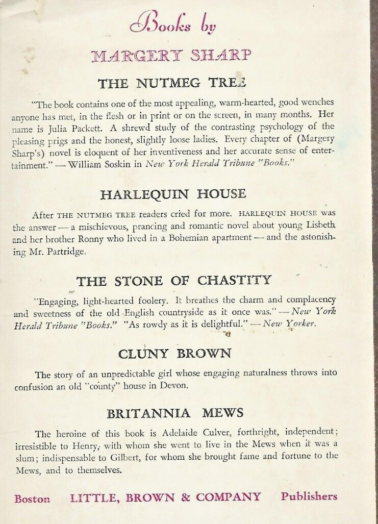 Britannia Mews 1946 HC " Very Good "                                        B-18