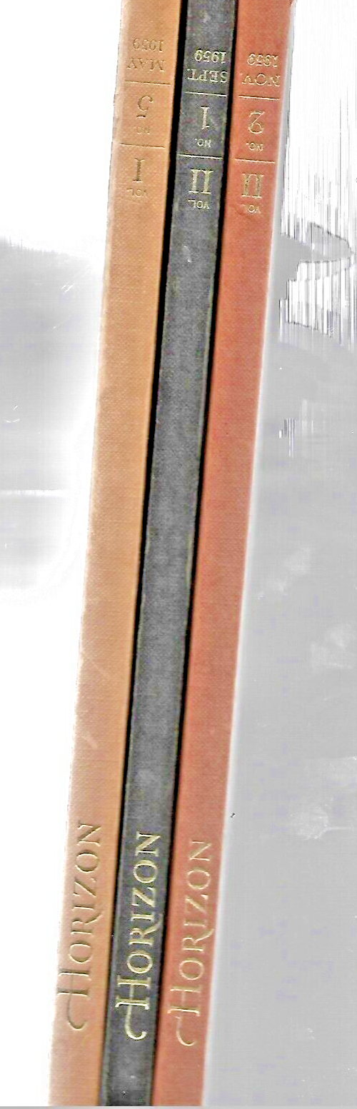 3-HORIZON MAGAZINES H/C 1959 (See Sellers Description)  VG to Like New    B-23