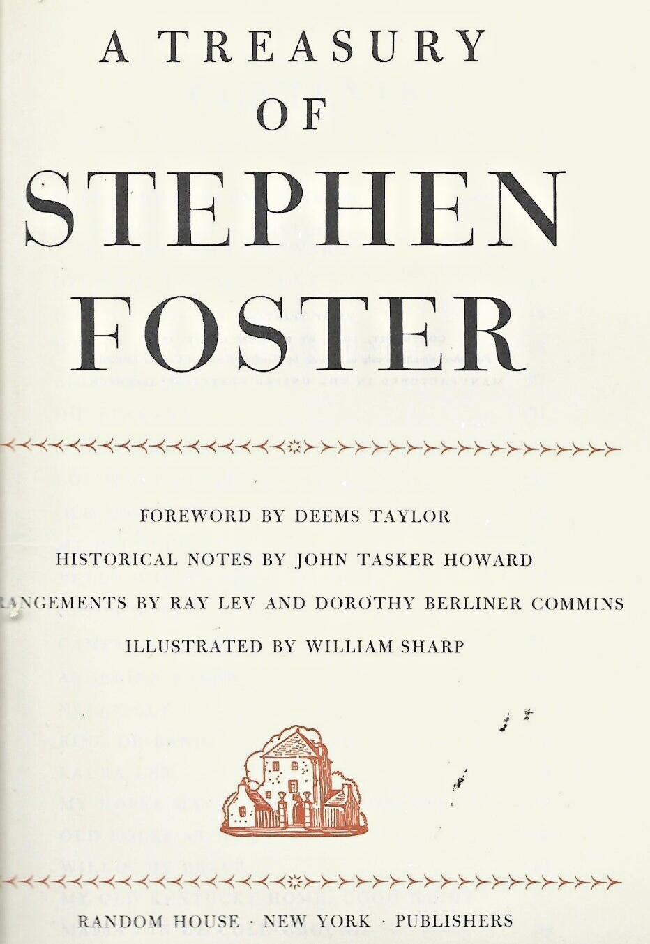 A TREASURY OF STEPHEN FOSTER BY STEPHEN FOSTER              B-3