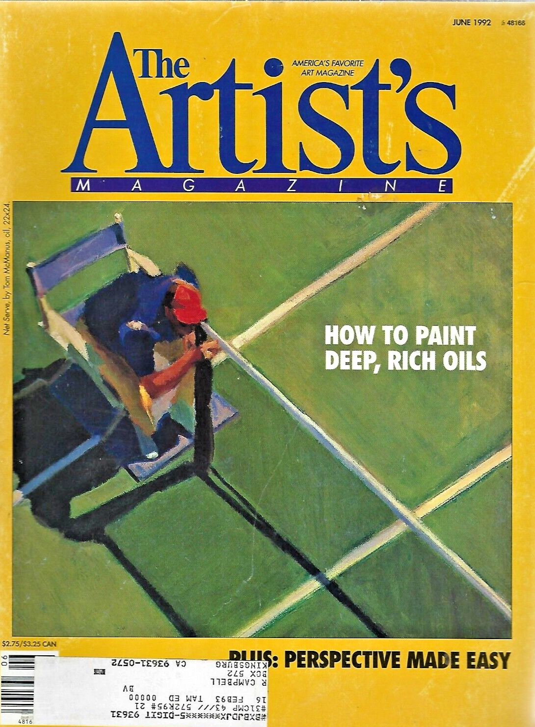 THE ARTIST'S MAGAZINE 1992 ( 12 ISSUES  JAN  THRU  DEC ) VG  B20