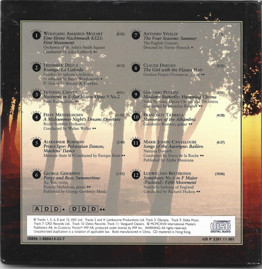 In Classical Mood, Music for a Summers Evening  b33